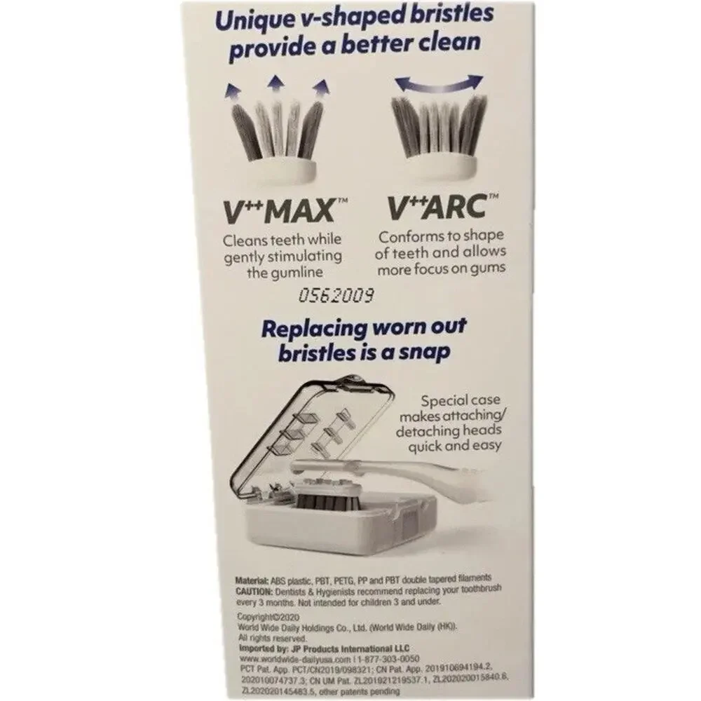 V-Eco Replaceable Brush Head System 2‎ Sets Of Innovative Brush & Heads NEW
